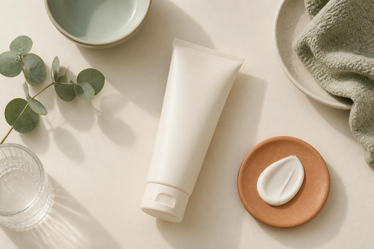 Illustrated skin care product from a sample recommendation page